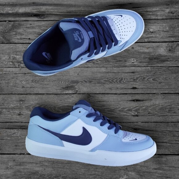Nike SB Force 58 Premium Shoes / White-Thunder Blue (BRAND NEW) - Picture 1 of 5